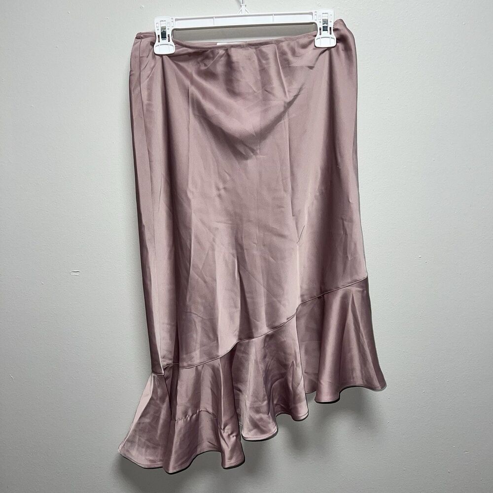 Anthropologie Ro & De mauve pink slip skirt satin midi skirt new women’s size 4